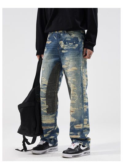 Pantalones Vaqueros Rectos Estampados con Estilo Urbano - Image 32