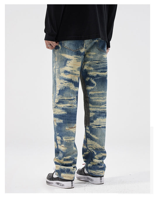Pantalones Vaqueros Rectos Estampados con Estilo Urbano - Image 36