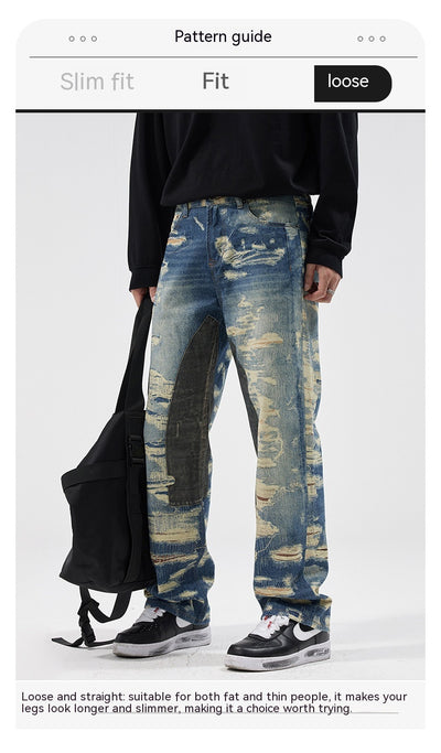 Pantalones Vaqueros Rectos Estampados con Estilo Urbano - Image 38