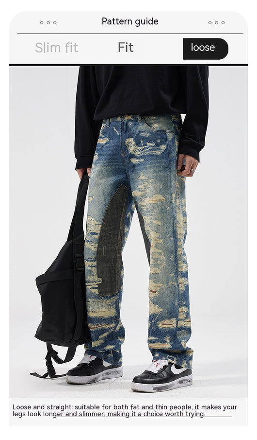 Pantalones Vaqueros Rectos Estampados con Estilo Urbano - Image 38