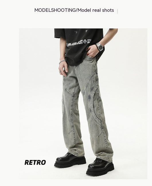 Jeans Rectos Holgados Resistentes para Hombre sin Elastano - Image 25