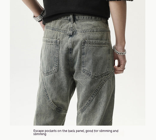 Jeans Rectos Holgados Resistentes para Hombre sin Elastano - Image 31