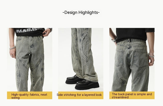 Jeans Rectos Holgados Resistentes para Hombre sin Elastano - Image 33