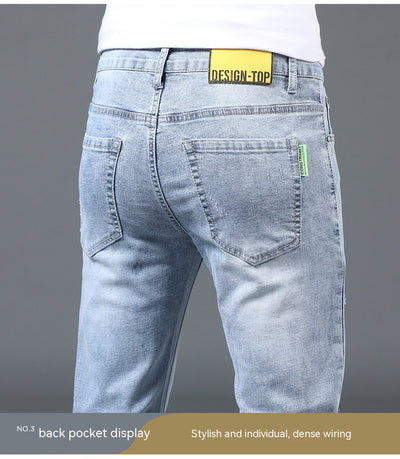 Pantalones Slim Fit Rotos Casuales para Hombre - Image 33