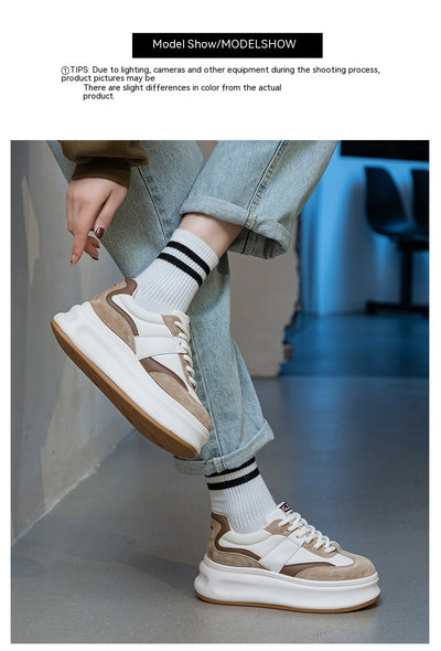 Zapatos Blancos Retro con Tacón Oculto y Suela Reforzada - Image 17