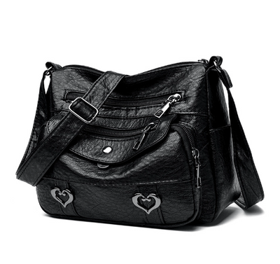 Bolso Bandolera de Cuero Texturizado Retro Gran Capacidad - Image 11