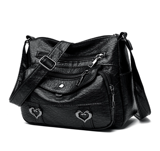 Bolso Bandolera de Cuero Texturizado Retro Gran Capacidad - Image 11