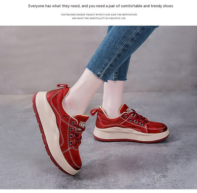 Zapatos de Cuero Genuino Estilo Británico con Plataforma y Cordones - Image 11