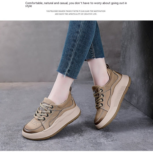 Zapatos de Cuero Genuino Estilo Británico con Plataforma y Cordones - Image 14