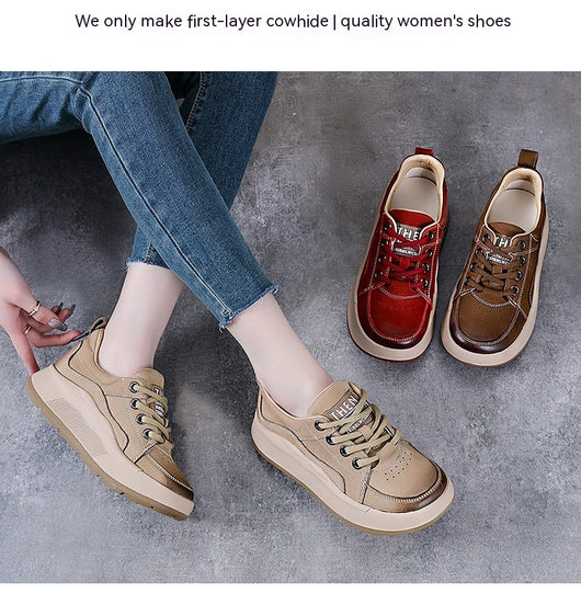 Zapatos de Cuero Genuino Estilo Británico con Plataforma y Cordones - Image 16