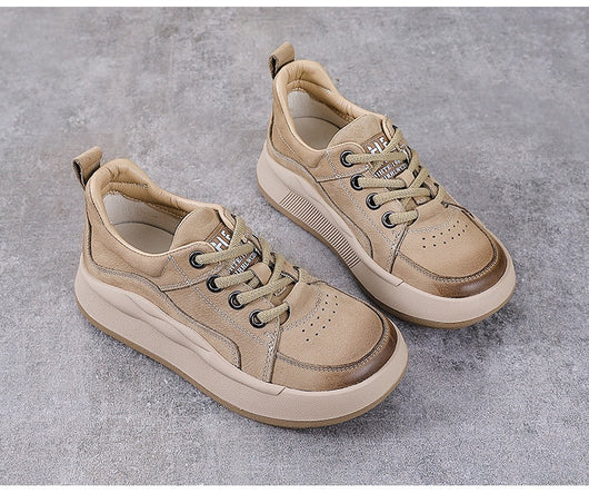 Zapatos de Cuero Genuino Estilo Británico con Plataforma y Cordones - Image 18