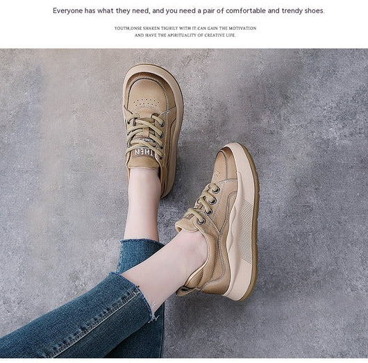 Zapatos de Cuero Genuino Estilo Británico con Plataforma y Cordones - Image 21