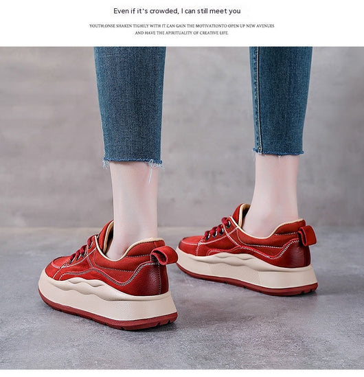Zapatos de Cuero Genuino Estilo Británico con Plataforma y Cordones - Image 23