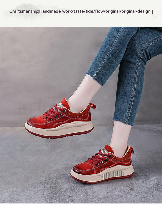 Zapatos de Cuero Genuino Estilo Británico con Plataforma y Cordones - Image 26