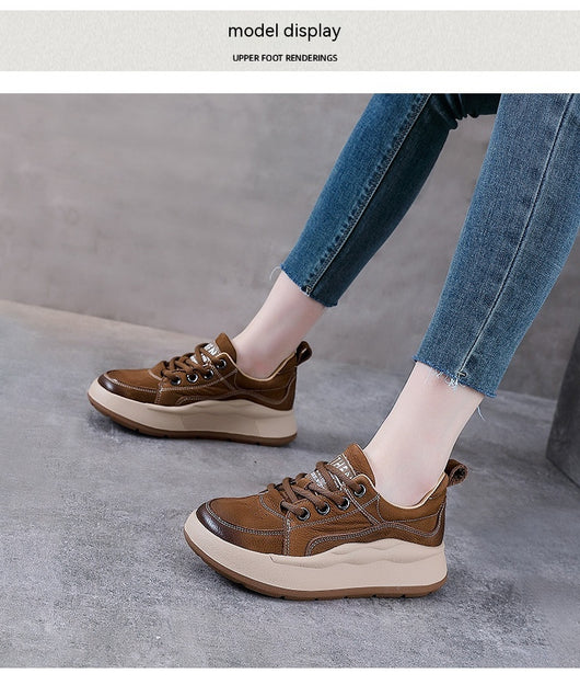 Zapatos de Cuero Genuino Estilo Británico con Plataforma y Cordones - Image 27