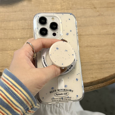 Funda Magnética para Celular Beige con Salpicadura Azul - Image 13