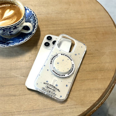 Funda Magnética para Celular Beige con Salpicadura Azul - Image 14