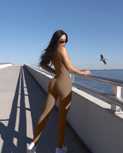 Jumpsuit Deportivo Yoga Ajustado sin Mangas Estilo Europeo - Image 26