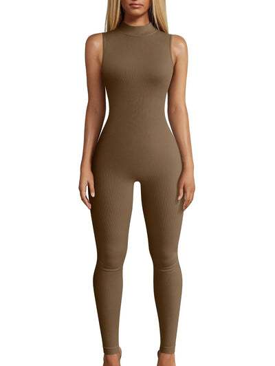 Jumpsuit Deportivo Yoga Ajustado sin Mangas Estilo Europeo - Image 29