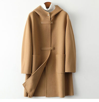 Abrigo de Lana para Mujer Elegante con Bolsillos Grandes y Corte Holgado - Image 7