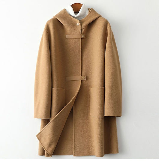 Abrigo de Lana para Mujer Elegante con Bolsillos Grandes y Corte Holgado - Image 7