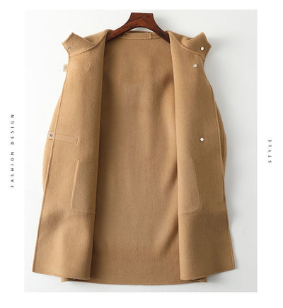 Abrigo de Lana para Mujer Elegante con Bolsillos Grandes y Corte Holgado - Image 11