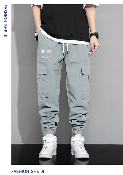 Pantalones Cargo Sueltos para Hombre - Estilo Trendy Otoño Primavera con Múltiples Bolsillos - Image 16
