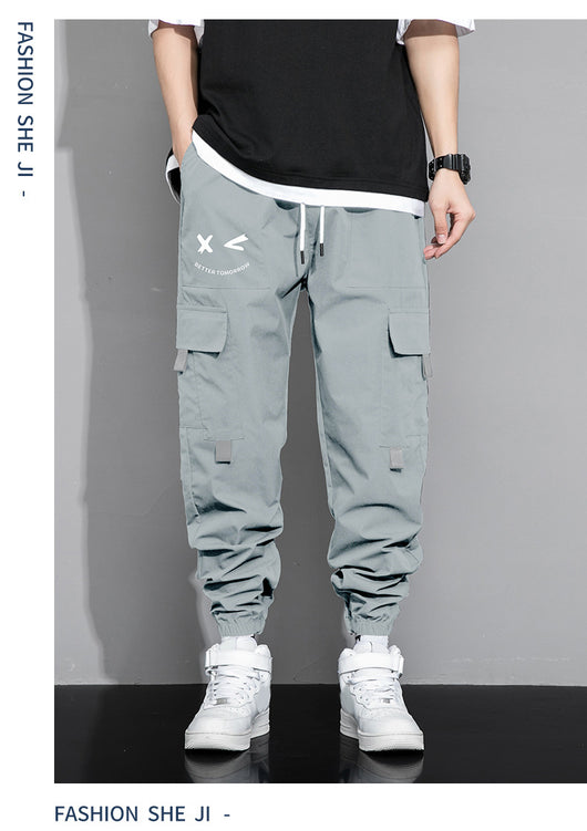 Pantalones Cargo Sueltos para Hombre - Estilo Trendy Otoño Primavera con Múltiples Bolsillos - Image 16