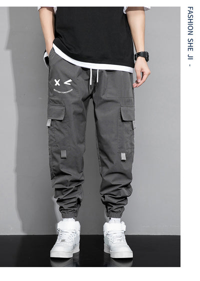 Pantalones Cargo Sueltos para Hombre - Estilo Trendy Otoño Primavera con Múltiples Bolsillos - Image 17