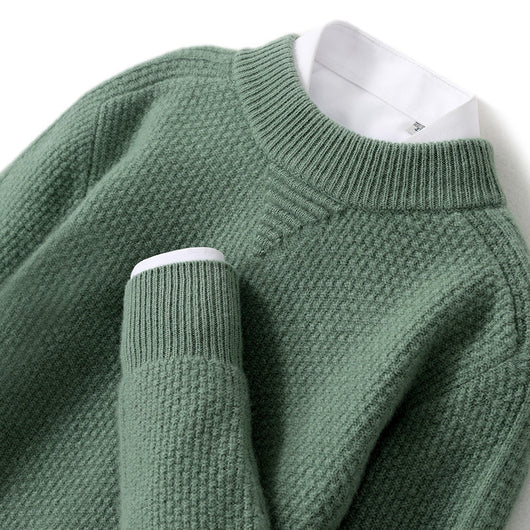 Suéter de Cachemira con Patrón Rombo para Hombre - Invierno - Image 11
