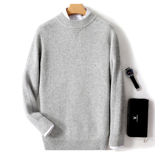 Suéter de Cachemira con Patrón Rombo para Hombre - Invierno - Image 12