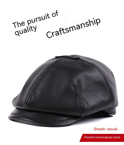 Gorra Boina Vintage Estilo Newsboy Inglés con Piel de Oveja y Visor Octagonal - Image 21