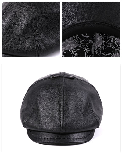 Gorra Boina Vintage Estilo Newsboy Inglés con Piel de Oveja y Visor Octagonal - Image 24