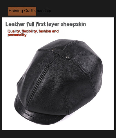 Gorra Boina Vintage Estilo Newsboy Inglés con Piel de Oveja y Visor Octagonal - Image 27
