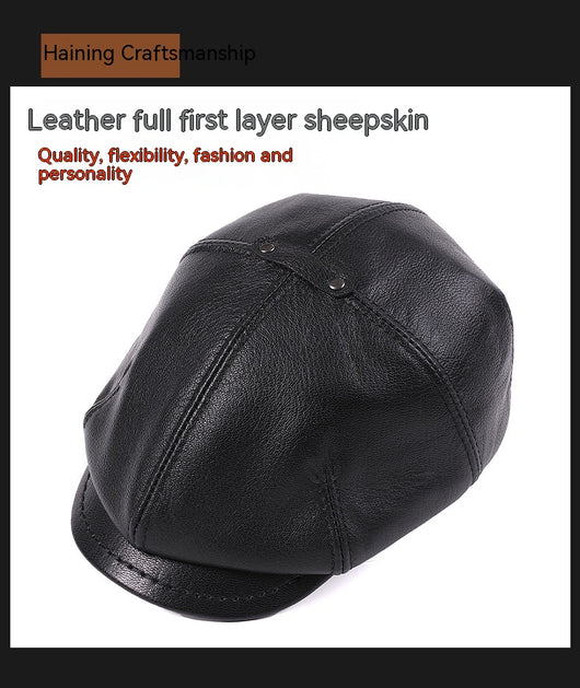 Gorra Boina Vintage Estilo Newsboy Inglés con Piel de Oveja y Visor Octagonal - Image 27
