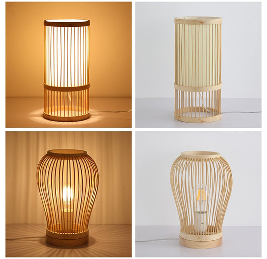 Lámpara Mesita de Noche Estilo Nórdico en Madera Maciza - Image 23
