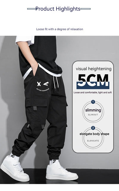 Pantalones Cargo Sueltos para Hombre - Estilo Trendy Otoño Primavera con Múltiples Bolsillos - Image 26