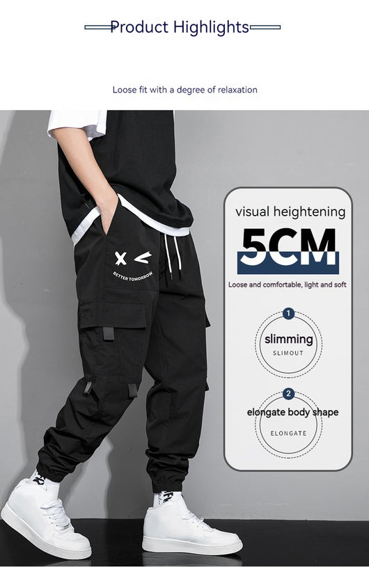 Pantalones Cargo Sueltos para Hombre - Estilo Trendy Otoño Primavera con Múltiples Bolsillos - Image 26