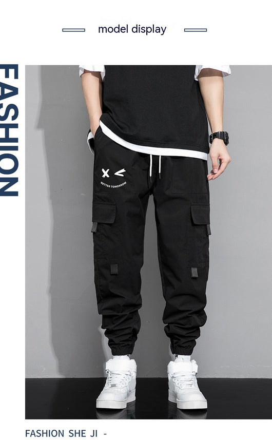 Pantalones Cargo Sueltos para Hombre - Estilo Trendy Otoño Primavera con Múltiples Bolsillos - Image 28