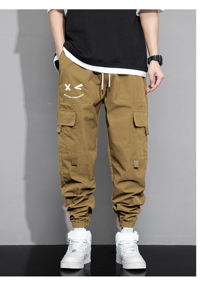 Pantalones Cargo Sueltos para Hombre - Estilo Trendy Otoño Primavera con Múltiples Bolsillos - Image 34