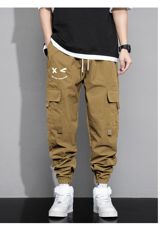 Pantalones Cargo Sueltos para Hombre - Estilo Trendy Otoño Primavera con Múltiples Bolsillos - Image 34