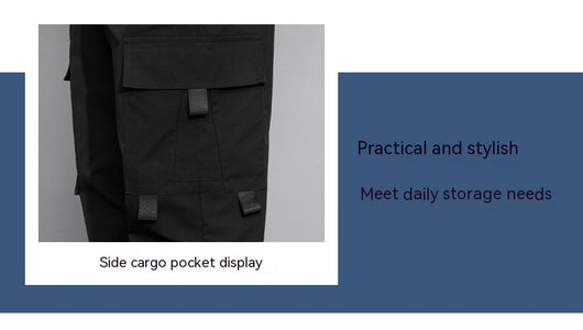 Pantalones Cargo Sueltos para Hombre - Estilo Trendy Otoño Primavera con Múltiples Bolsillos - Image 38