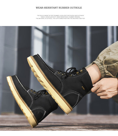 Botas de Trabajo Cuero Genuino Estilo Casual Británico Hombre - Image 19