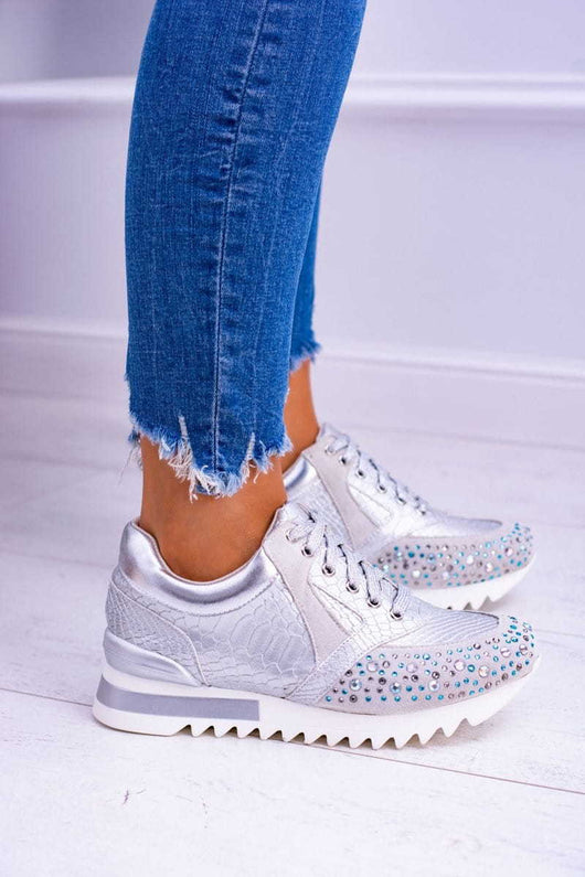 Zapatillas Deportivas Plus Size con Detalles Brillantes para Mujer - Image 9