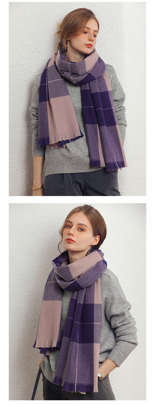 Chal de Cachemira Artificial Grueso para Mujer - Abrigo Cálido de Invierno - Image 33