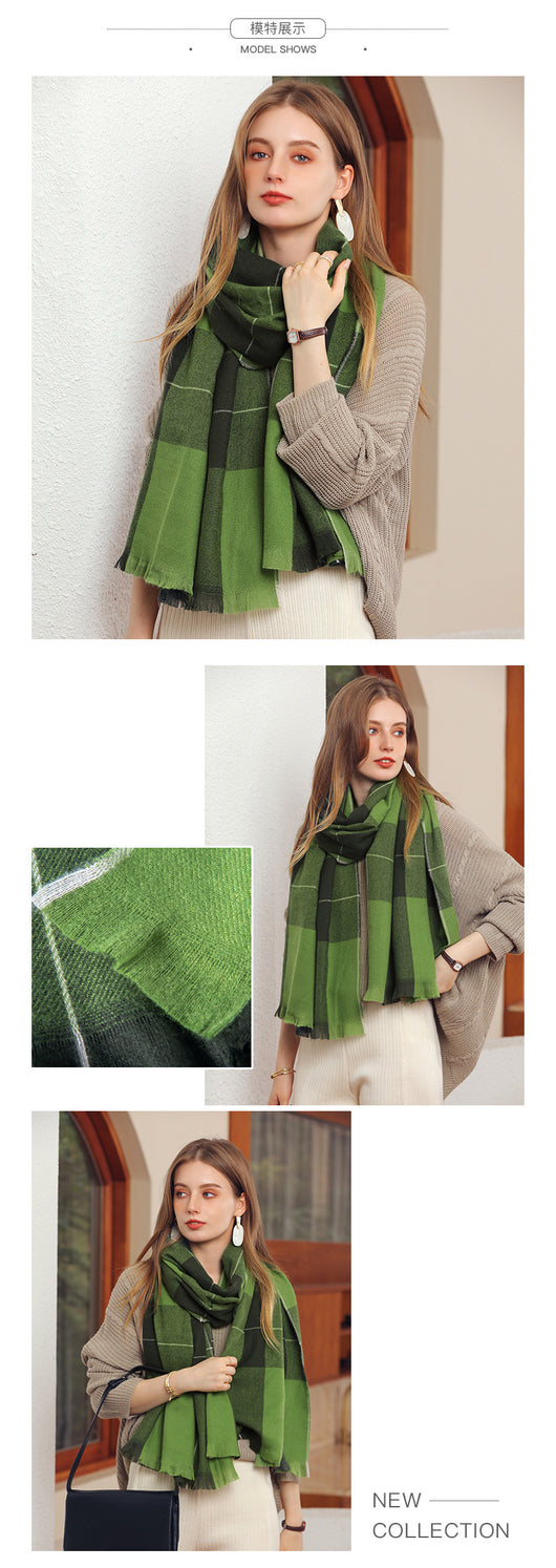 Chal de Cachemira Artificial Grueso para Mujer - Abrigo Cálido de Invierno - Image 43
