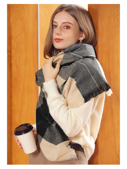Chal de Cachemira Artificial Grueso para Mujer - Abrigo Cálido de Invierno - Image 49