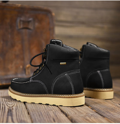 Botas de Trabajo Cuero Genuino Estilo Casual Británico Hombre - Image 32
