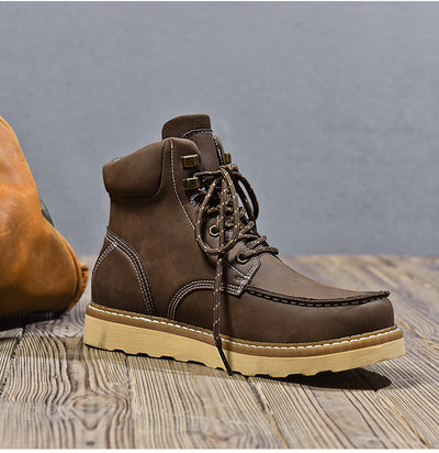 Botas de Trabajo Cuero Genuino Estilo Casual Británico Hombre - Image 33