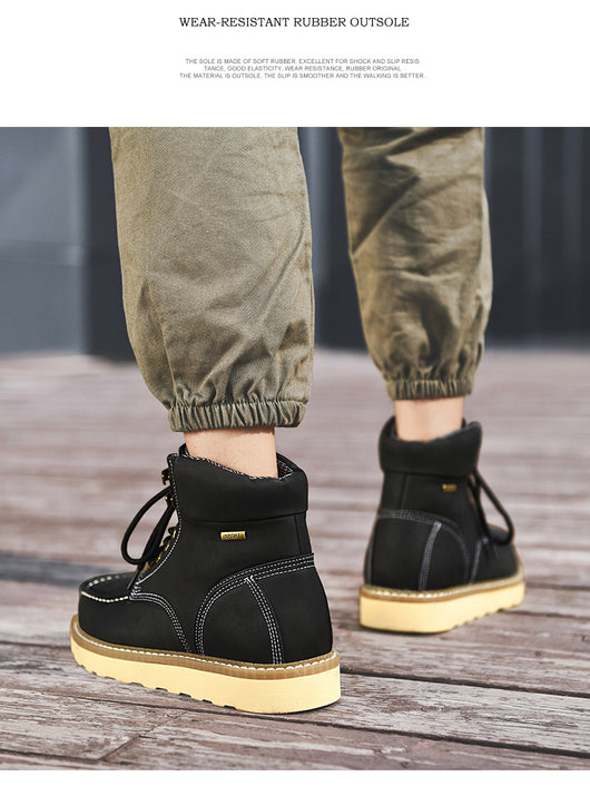 Botas de Trabajo Cuero Genuino Estilo Casual Británico Hombre - Image 38